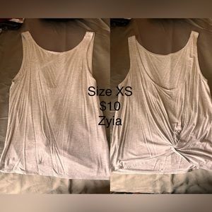 Zyia grey open back tank